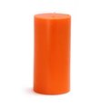 Zest Candle Zest Candle CPZ-086-12 3 x 6 in. Orange Pillar Candles-12pcs-Case - Bulk CPZ-086_12